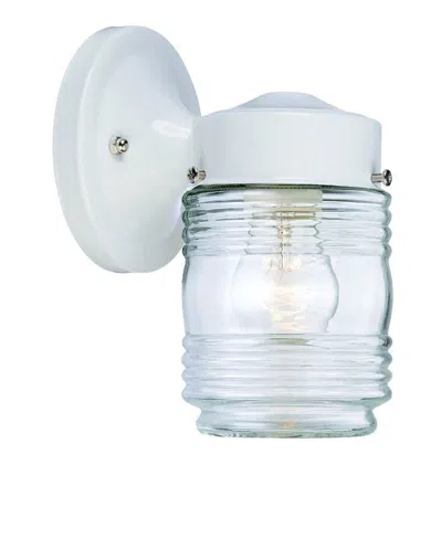 Homezia White Standard Jelly Jar One Light Outdoor Wall Light