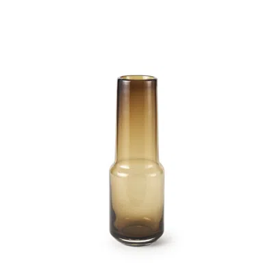 Homezia 12" Vintage Look Ombre Brown Glass Vase