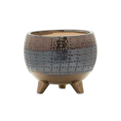 Homezia 6" Blue Clay Round Pot Planter