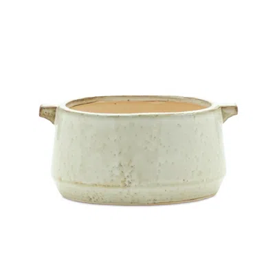 Homezia 6" Gray Clay Round Pot Planter