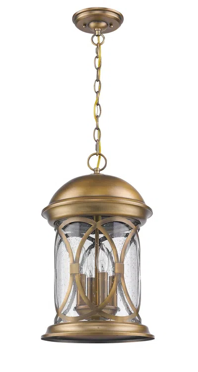 Homezia Lincoln 4-light Antique Brass Hanging Light