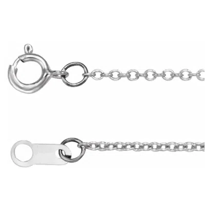 Pompeii3 Solid Platinum 1mm Cable Chain 18" 2 Grams In Silver
