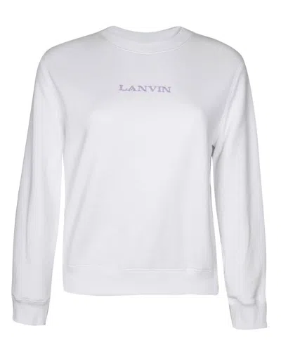 Lanvin Cotton Sweatshirt In Optic White
