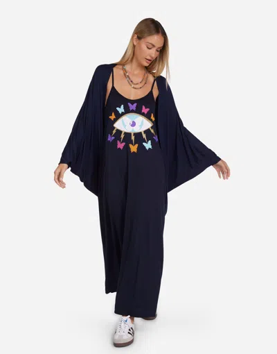 Lauren Moshi Isla Butterfly Eye In Navy