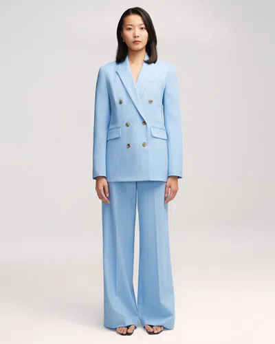 Argent Double Breasted Blazer In Blue