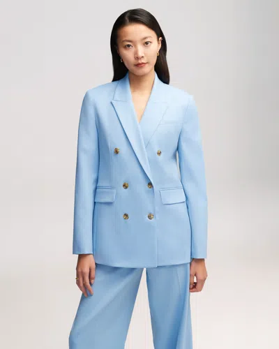 Argent Double Breasted Blazer In Blue