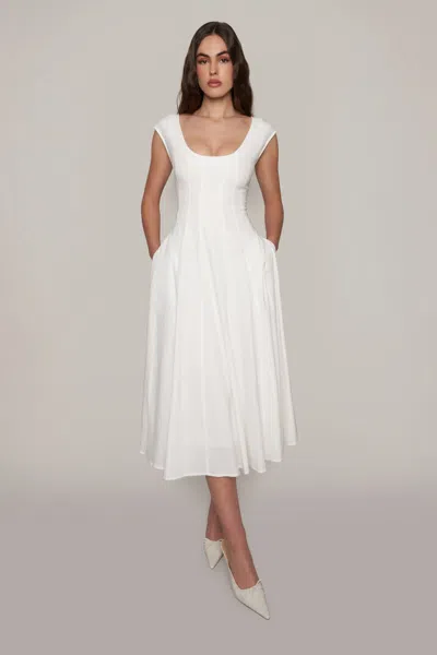 Danielle Guizio Ny Leila Dress In White
