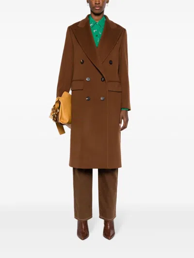 Alberto Biani Double-breasted Virgin-wool Coat