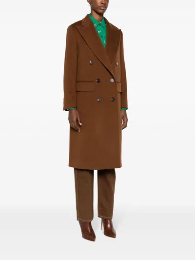 Alberto Biani Double-breasted Virgin-wool Coat