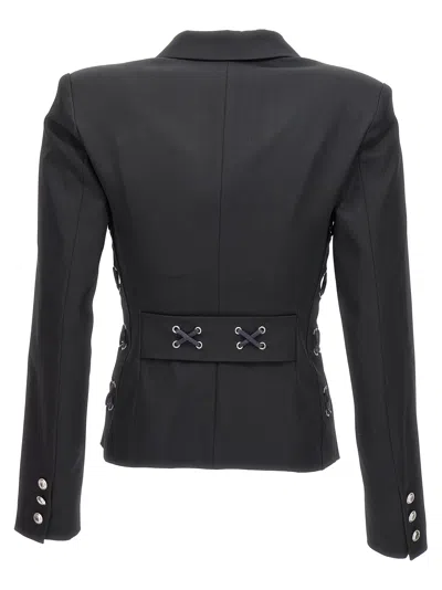 Alessandra Rich Tailored Fit Lace-up Blazer Jacket