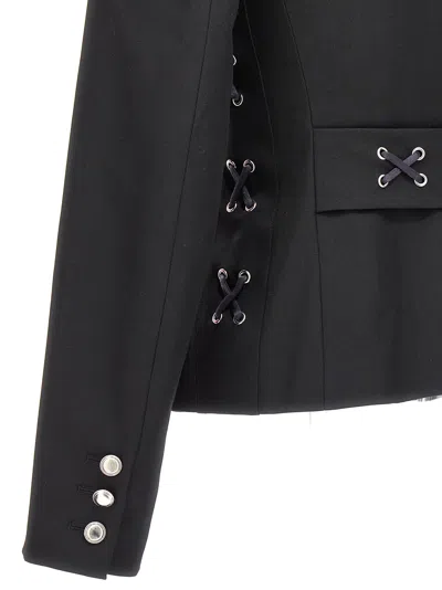 Alessandra Rich Tailored Fit Lace-up Blazer Jacket
