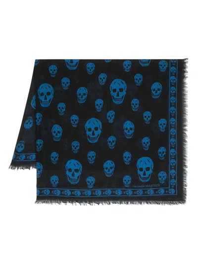 Alexander Mcqueen Alexander Mc Queen Biker Skull Silk Blend Scarf