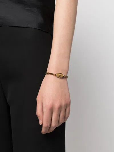 Alexander Mcqueen Cuban Link Chain Bracelet With Skull Detail