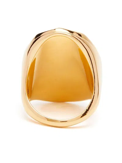 Alexander Mcqueen Alexander Mc Queen Stone Logo Ring