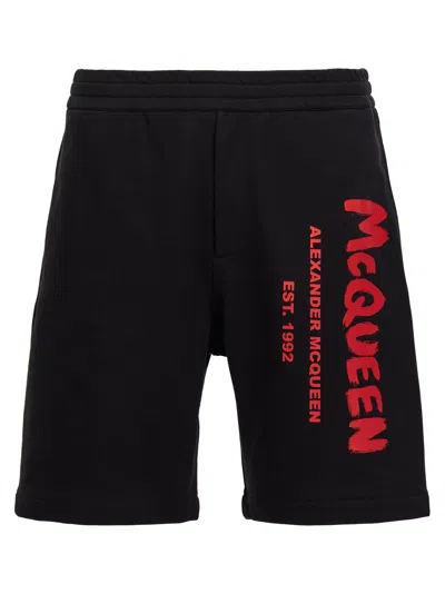 Alexander Mcqueen Alexander Mc Queen Bermuda Shorts With Selvedge Logo Band