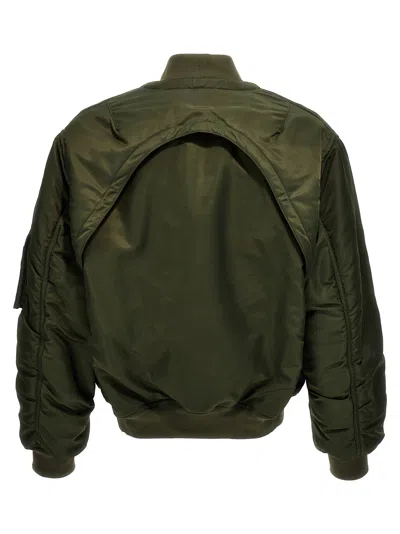 Alexander Mcqueen Alexander Mc Queen Convertible Khaki Nylon Bomber Jacket