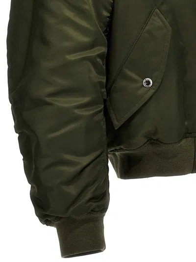 Alexander Mcqueen Alexander Mc Queen Convertible Khaki Nylon Bomber Jacket