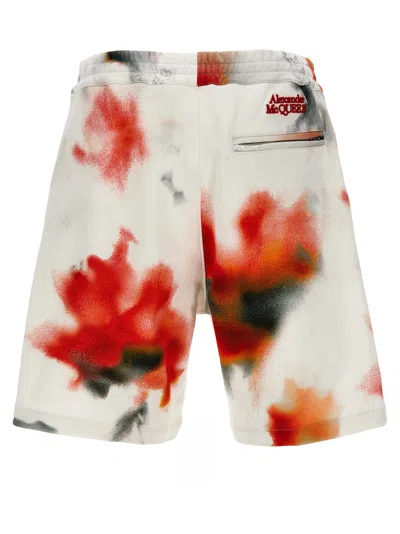 Alexander Mcqueen Mcqueen Men 'obscured Flower' Bermuda Shorts