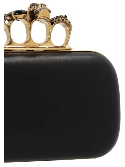 Alexander Mcqueen Skull Four Ring Embellished Clutch