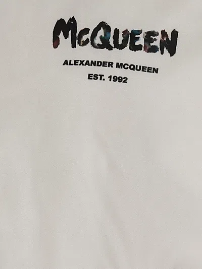 Shop Alexander Mcqueen Logo Print Down Jacket