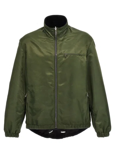 Alexander Mcqueen Graffiti Reversible Jacket In Green