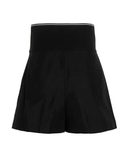 Alexander Wang High Waisted Shorts With Exposed Zipper And Logo Elastic