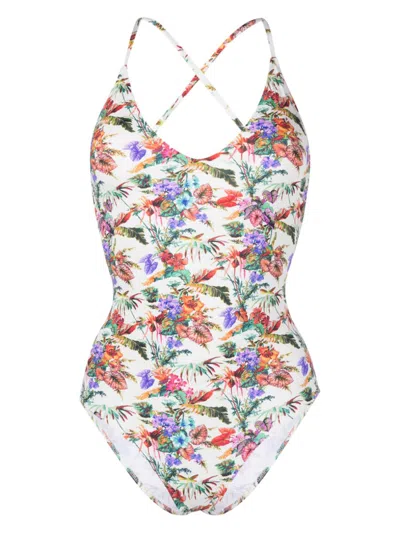 Anjuna Mara Floral-print Scoop-neck Swimsuit