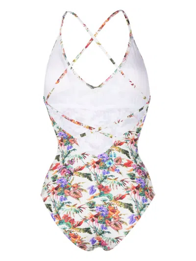 Anjuna Mara Floral-print Scoop-neck Swimsuit