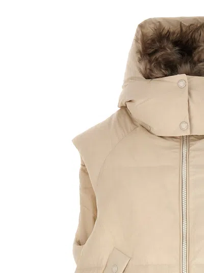 Shop Yves Salomon Army  Long Pile Insert Vest