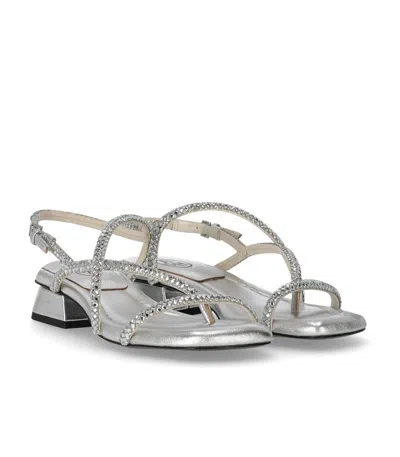 Ash Isla Silver Mid-heeled Sandal