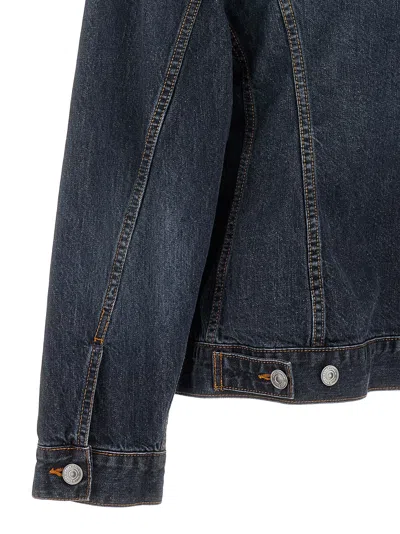 Balenciaga Denim Jacket With Adjustable Waist And Multiple Pockets