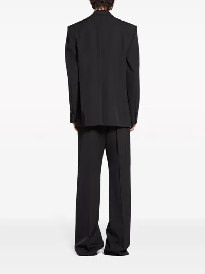 Balenciaga Black Wool Blazer With Single-button Closure