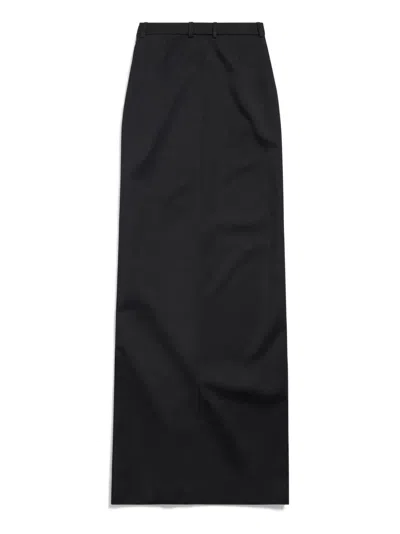 Balenciaga Women Wool Midi Skirt