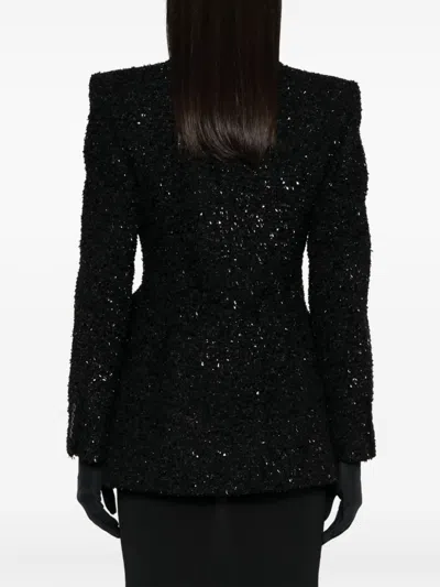 Balenciaga Women's Tweed Button Up Jacket