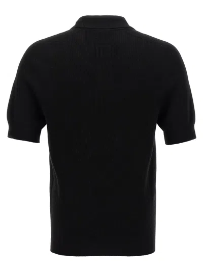 Shop Balmain 'label' Polo Shirt