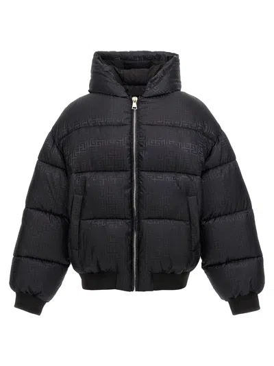 Balmain Pb Labyrinth Jacquard Nylon Puffer Jacket