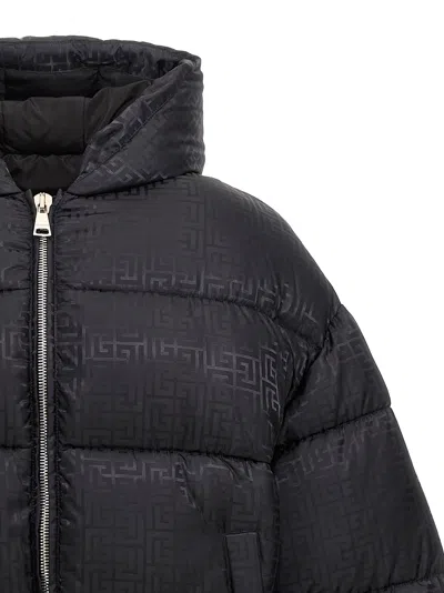 Balmain Pb Labyrinth Jacquard Nylon Puffer Jacket