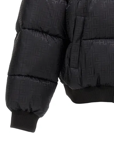 Balmain Pb Labyrinth Jacquard Nylon Puffer Jacket