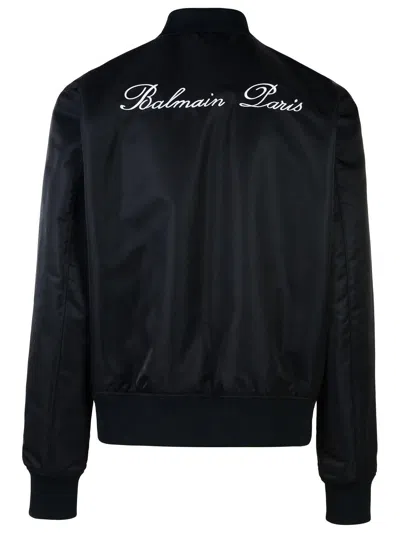 Balmain Logo-embroidered Bomber Jacket In Animal Print