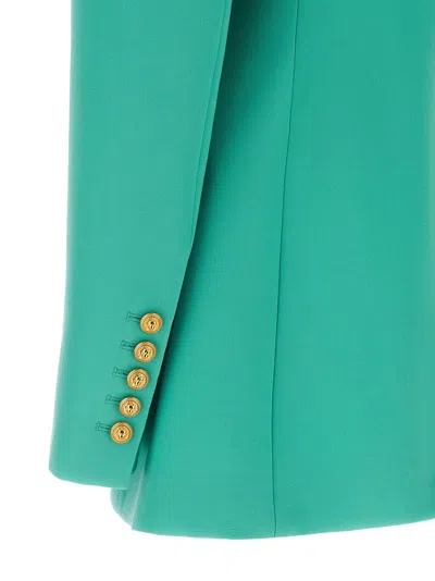 Balmain Tailored Long Sleeve Wool Blazer Minidress