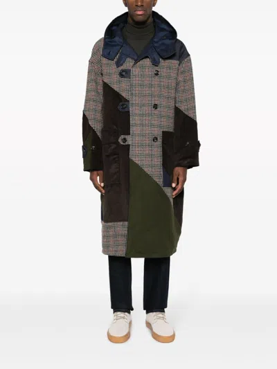 Baracuta Patchwork Wool Duffle Coat