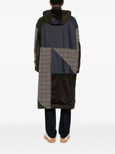 Baracuta Patchwork Wool Duffle Coat