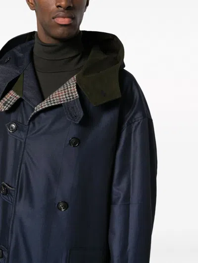 Baracuta Patchwork Wool Duffle Coat