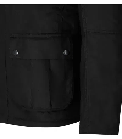 Shop Barbour International Winter Lockseam Wax Black Jacket