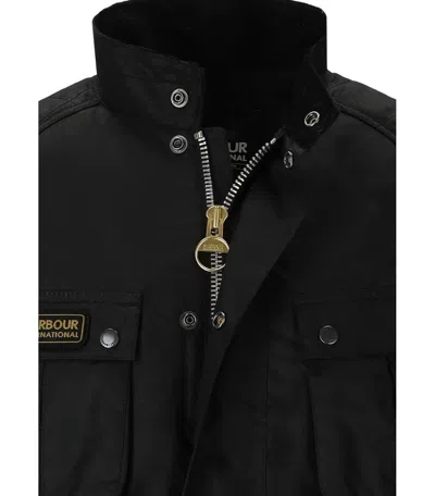 Barbour Logo Patch Waxed Field Jacket