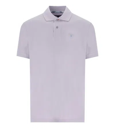 Barbour Tartan Pique Lilac Poloshirt In Purple