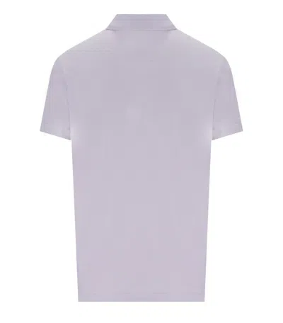 Barbour Tartan Pique Lilac Poloshirt In Purple