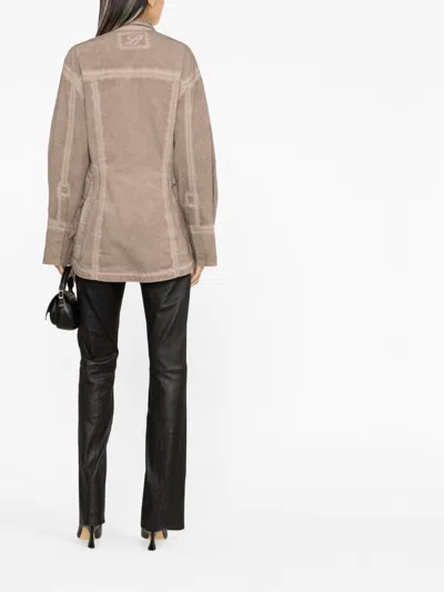 Blumarine Eyelet-embellished Denim Jacket