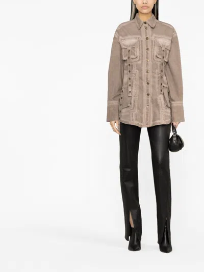 Blumarine Eyelet-embellished Denim Jacket
