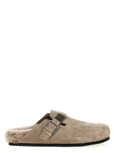 Shop Brunello Cucinelli 'monile' Sabots